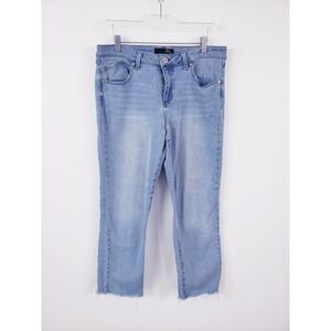 1822 Denim Jeans Light Blue Frayed Hem Distressed CA44M2180A2 12